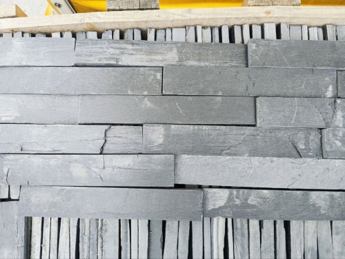 Плитка чёрная из натурального камня фасадная 30 см * 5 см, толщина 7 мм -30 мм купить в Вологде