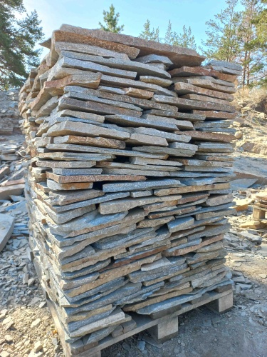 Плитняк златолит серебристый для цоколя, отмостки купить в Вологде