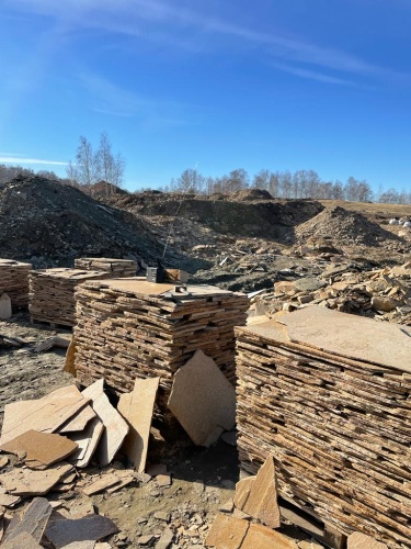 Плитняк златолит жёлтый золотистый для фасада 1,5-3см купить в Вологде