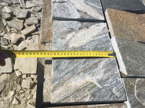 Плитка пилёная златолит Уральский для цоколя, отмостки купить в Вологде